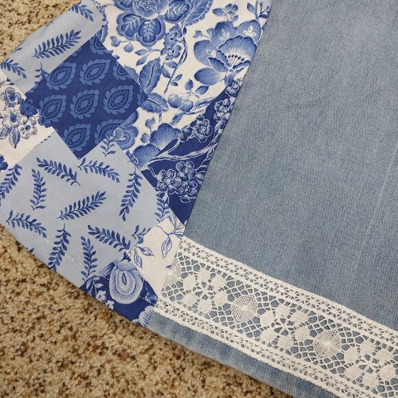 3781 Size 1X/XL Upcycled Over-All Bell-Bottoms. - Picture 2 of 4